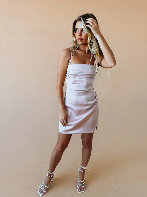 Maison Satin Mini Dress