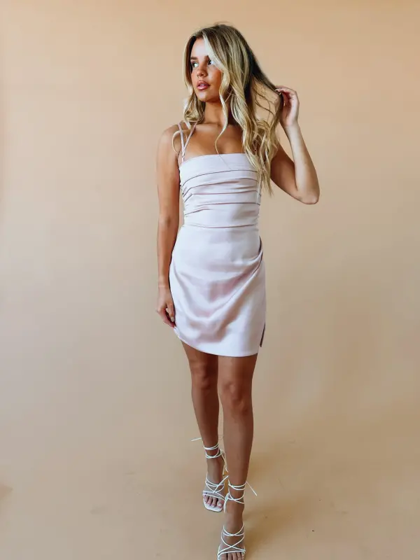 Maison Satin Mini Dress