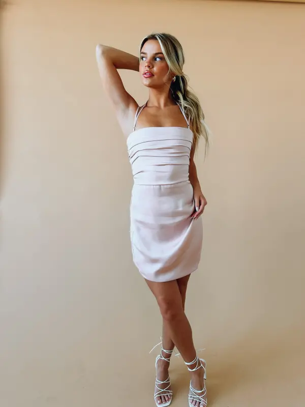 Maison Satin Mini Dress