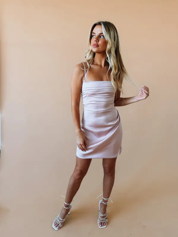 Maison Satin Mini Dress