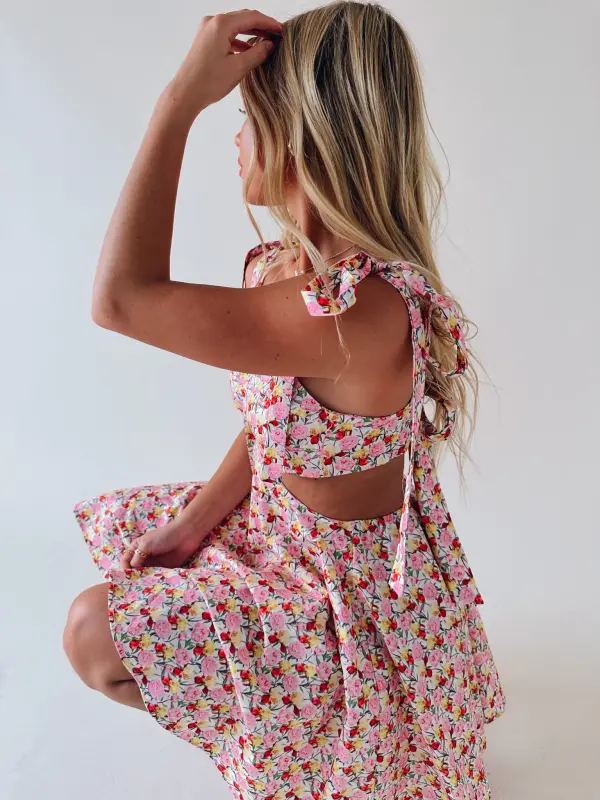 Olivia Floral Cut Out Mini Dress