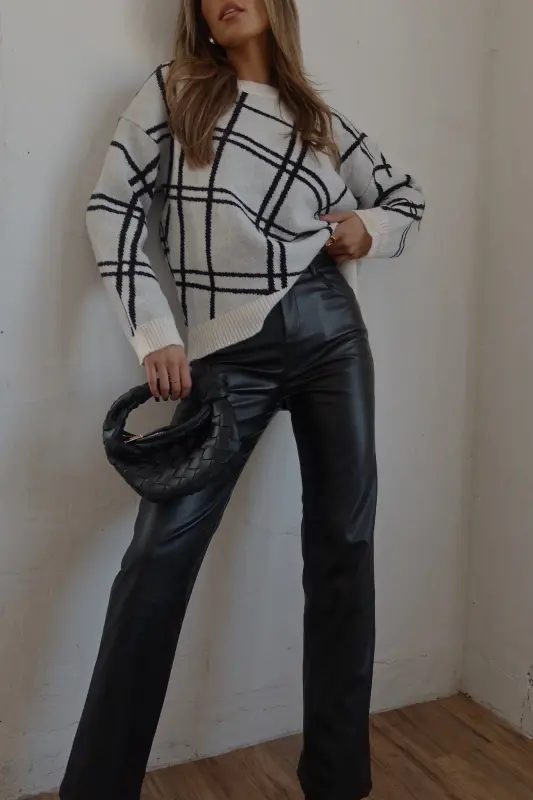 Avery Plaid Knit Sweater