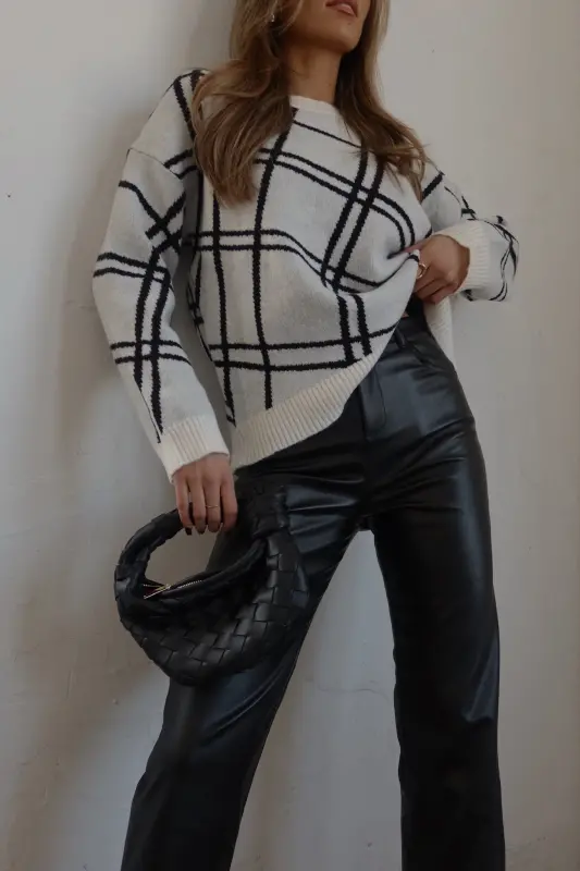 Avery Plaid Knit Sweater