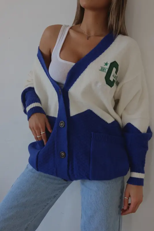 California Oversized Varsity Cardigan-88488