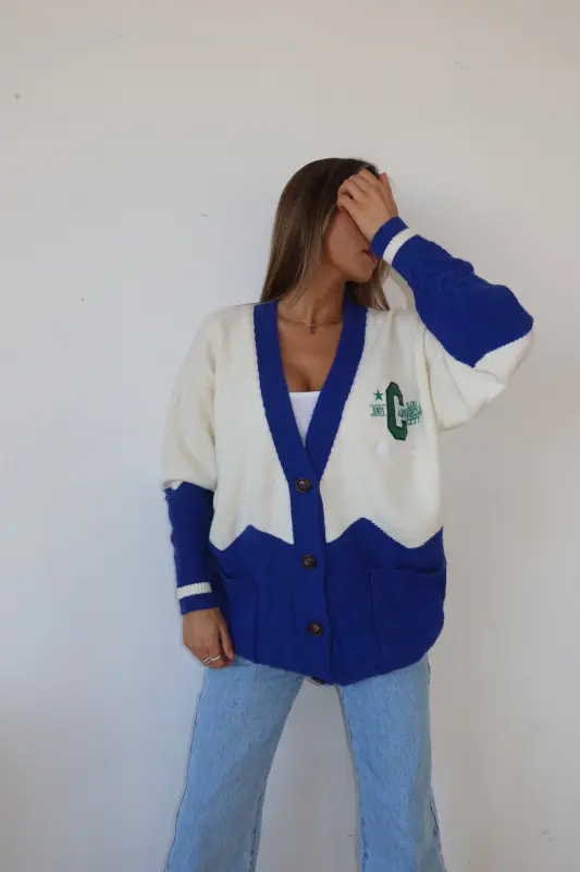 California Oversized Varsity Cardigan