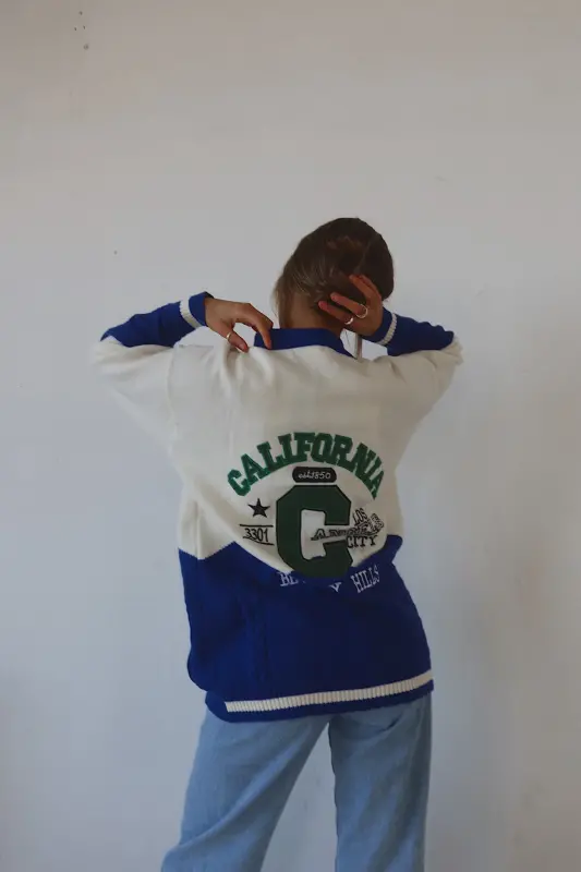 California Oversized Varsity Cardigan