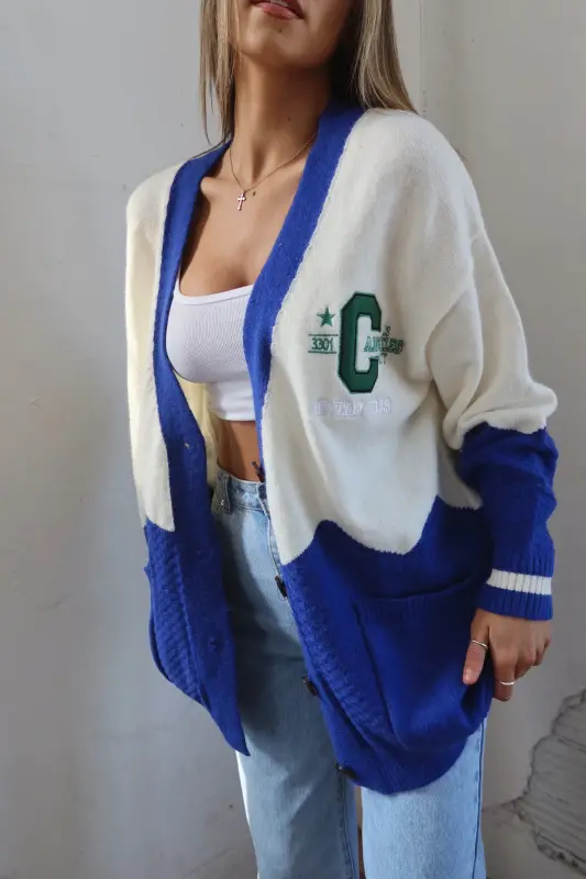 California Oversized Varsity Cardigan