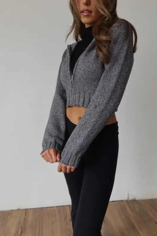 Gio Hooded Crop Zip Up