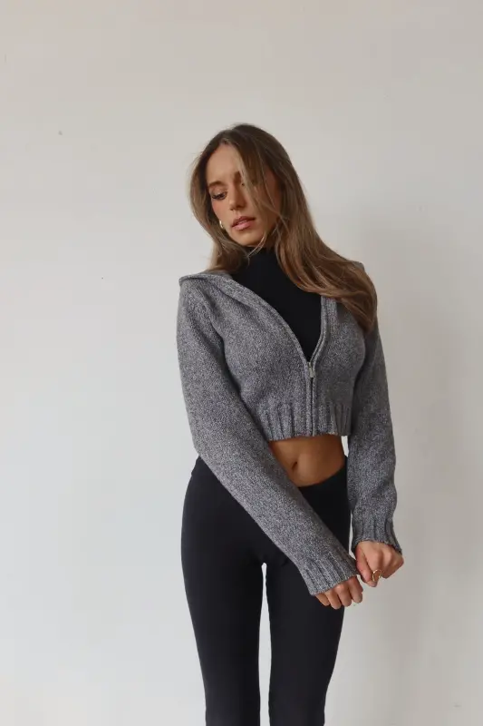 Gio Hooded Crop Zip Up