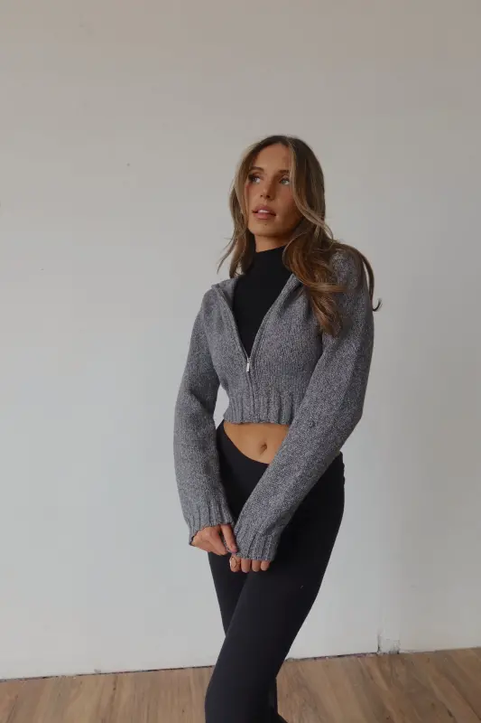 Gio Hooded Crop Zip Up