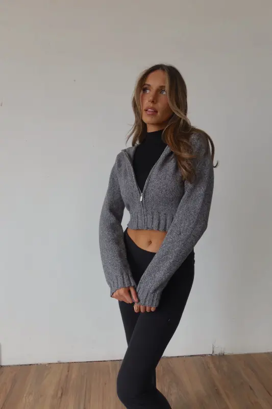 Gio Hooded Crop Zip Up