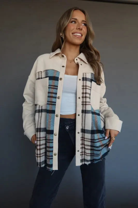 Kalen Contrast Plaid Shacket