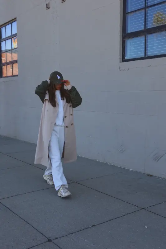 Khaki Combo Trench Coat