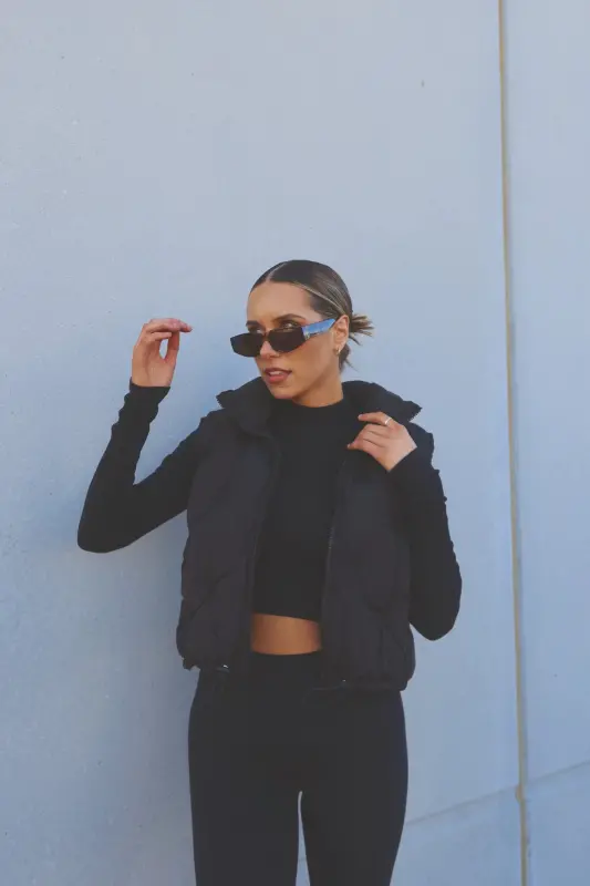 Quilted Crop Puffer Vest