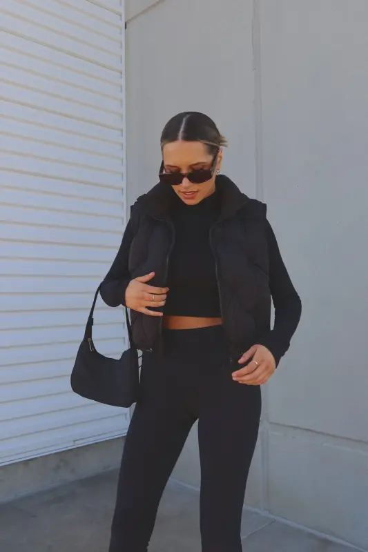 Quilted Crop Puffer Vest