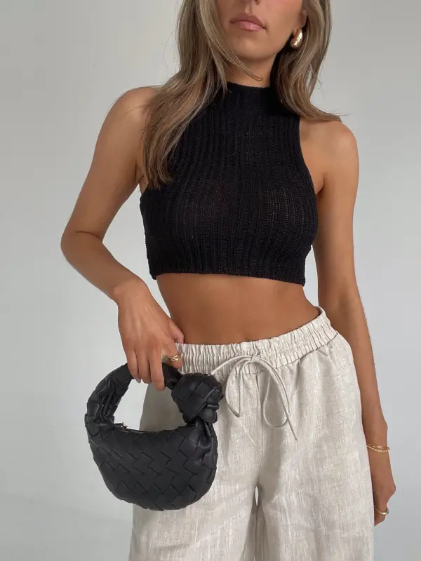 Hailey Knit Top In Black